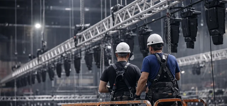 Motorized Rigging Systems motorized chain hoist lifting stage lighting truss