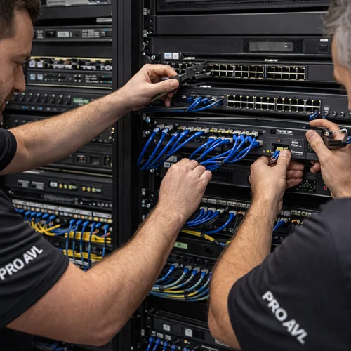 Hands-On AV Leadership Experienced AV professional actively participating in system installation work