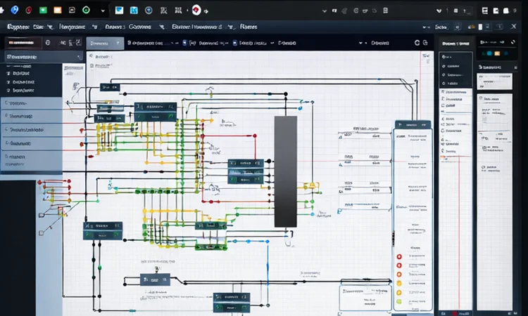 Audio System Control Interface audio system control software interface showing signal routing and DSP configuration